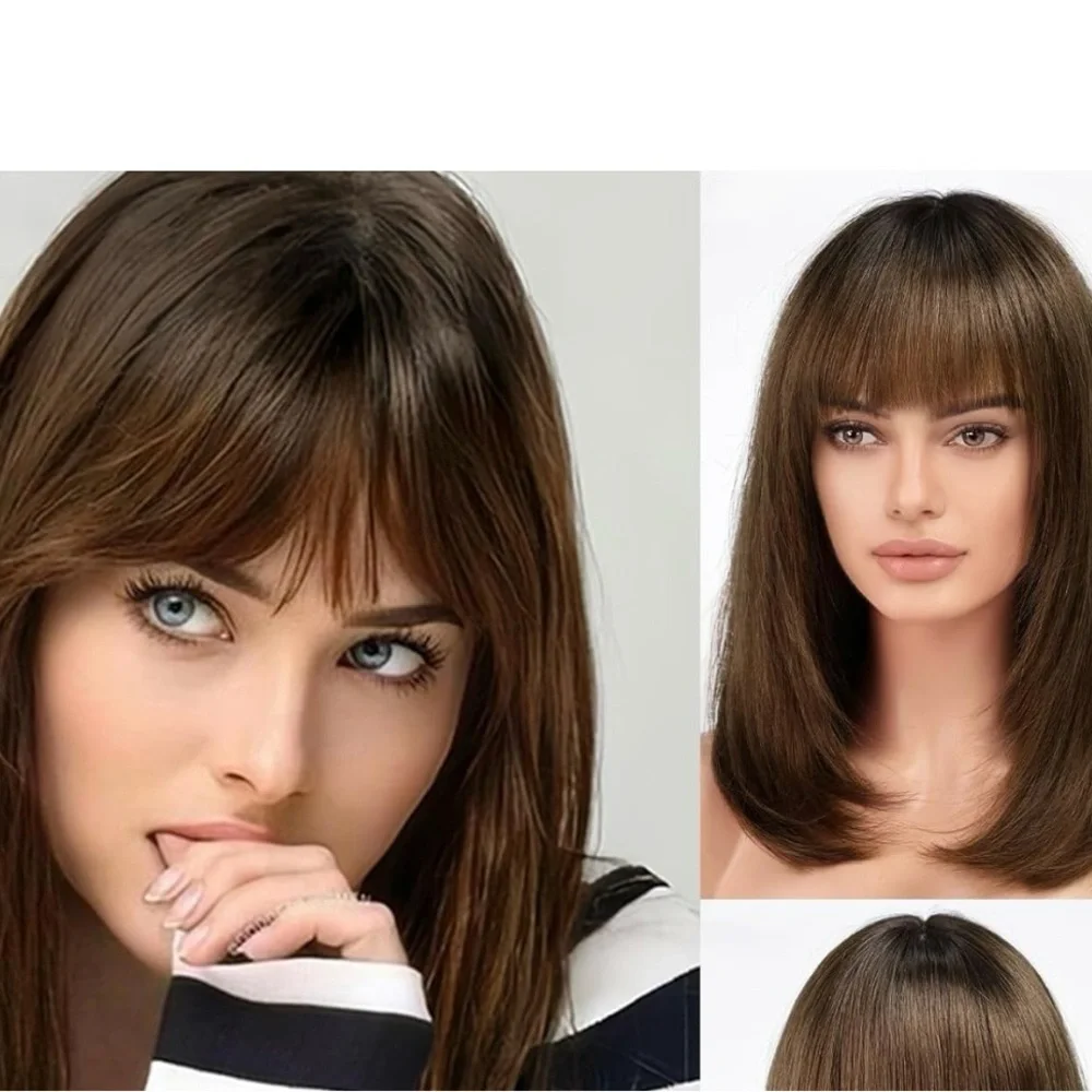 Blooming Hair Ombre Brown 100% Human Hair Wigs